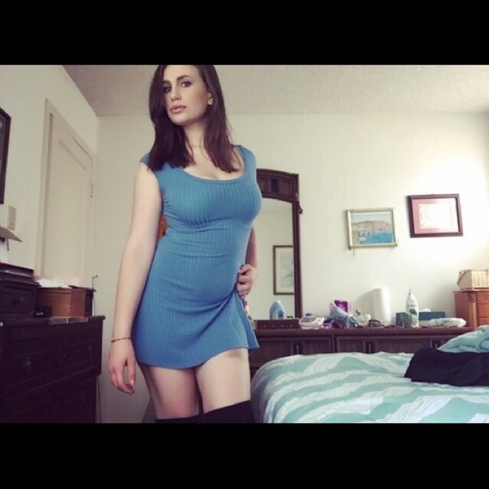 Periwinkle blue babydoll dress